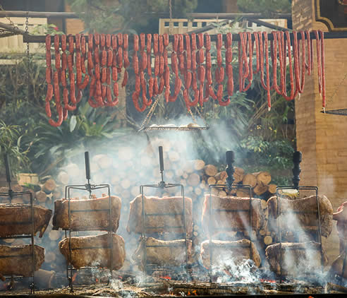 churrasco de chão