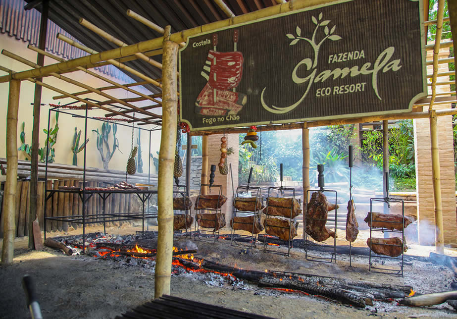 churrasco de chão