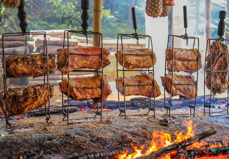 churrasco de chão